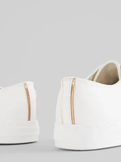 Wit - Gelakte honkbalsneakers