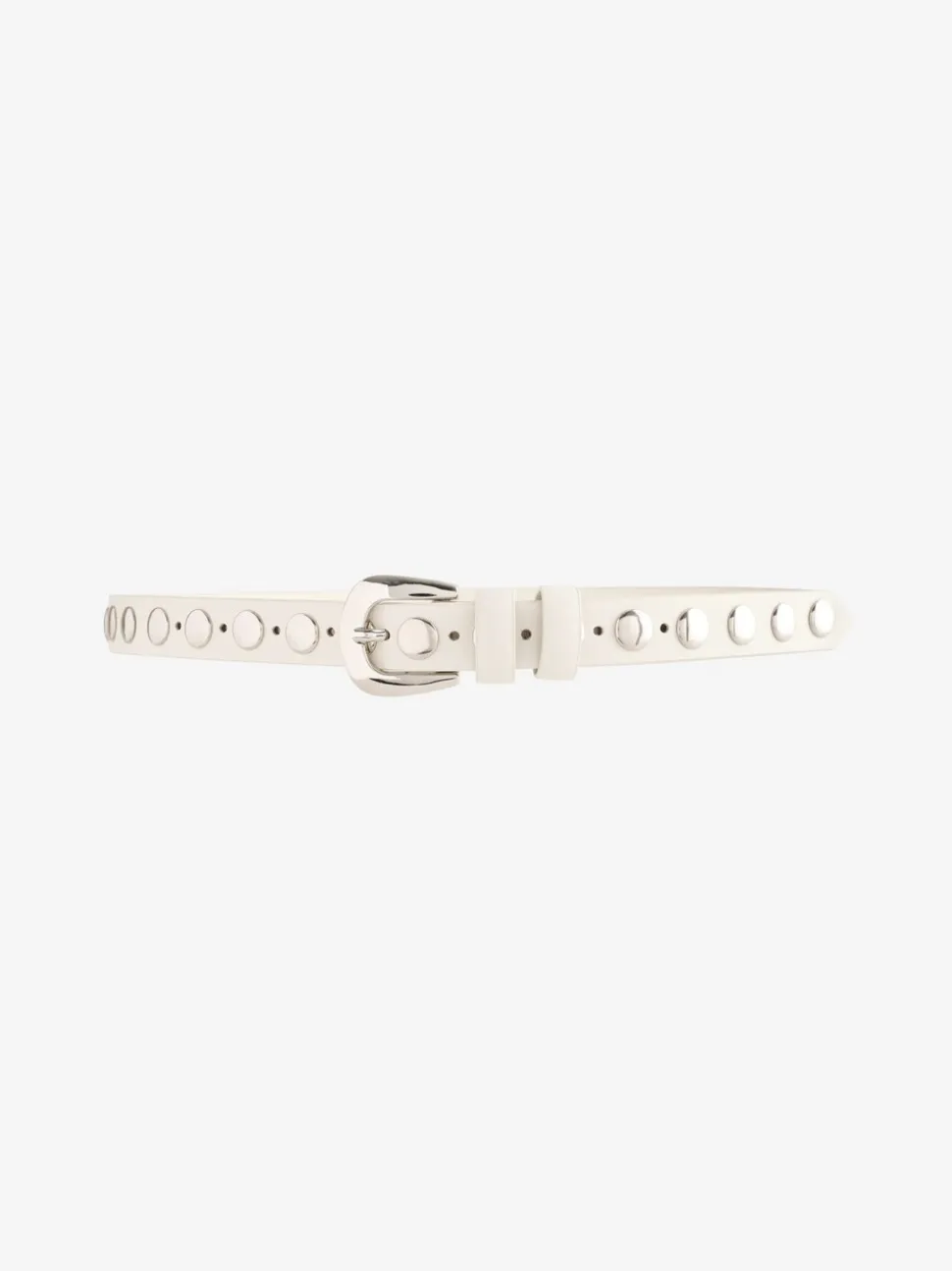 Wit - Hush Seren leren riem met studs