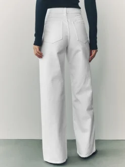 Wit - Jeans met wijde pijpen