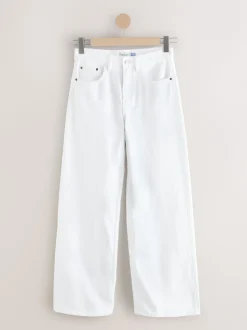Wit - Jeans met wijde pijpen