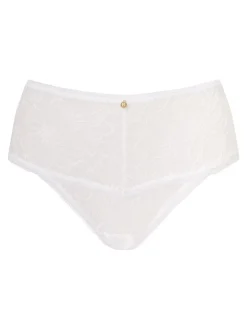 Wit - KBX Alice - Kanten Braziliaanse slip met hoge taille