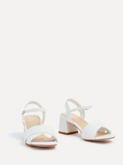 Wit - Linzi Wide Fit Vivian Heeled Sandals With Crossover Front Strap