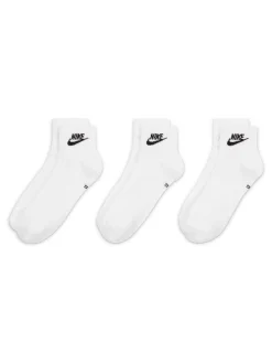 Wit - Nike Everyday Essential Ankle 100% Cotton Socks 3 Pack