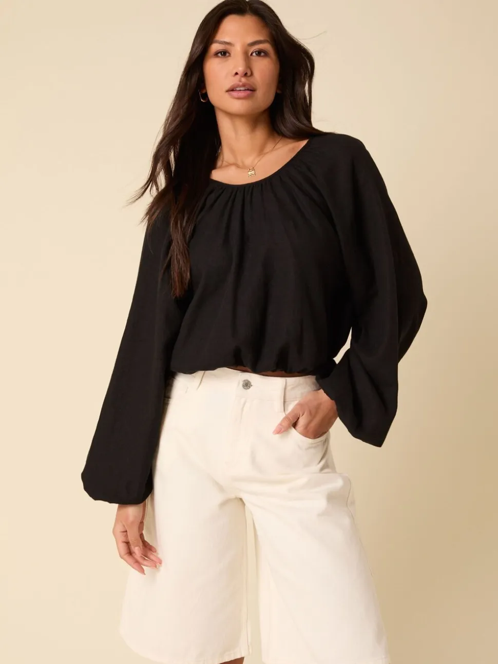 Wit - Nobodys Child Relaxed Cut Off Shorts