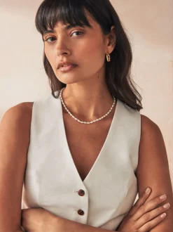 Wit - Pearl Effect Short Necklace