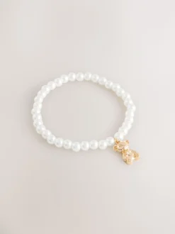Wit - Pearl Effect Stretch Teddy Bracelet