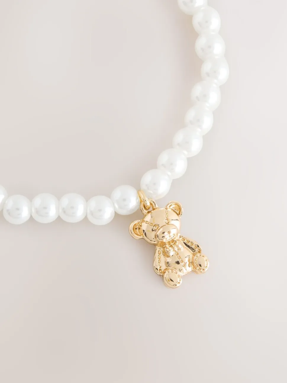 Wit - Pearl Effect Stretch Teddy Bracelet