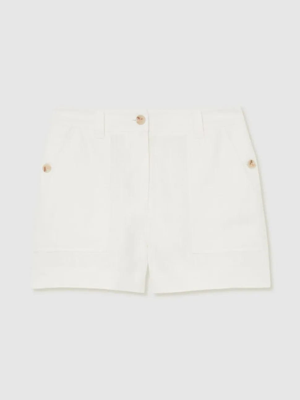 Wit - Reiss Ashby Linnen Shorts