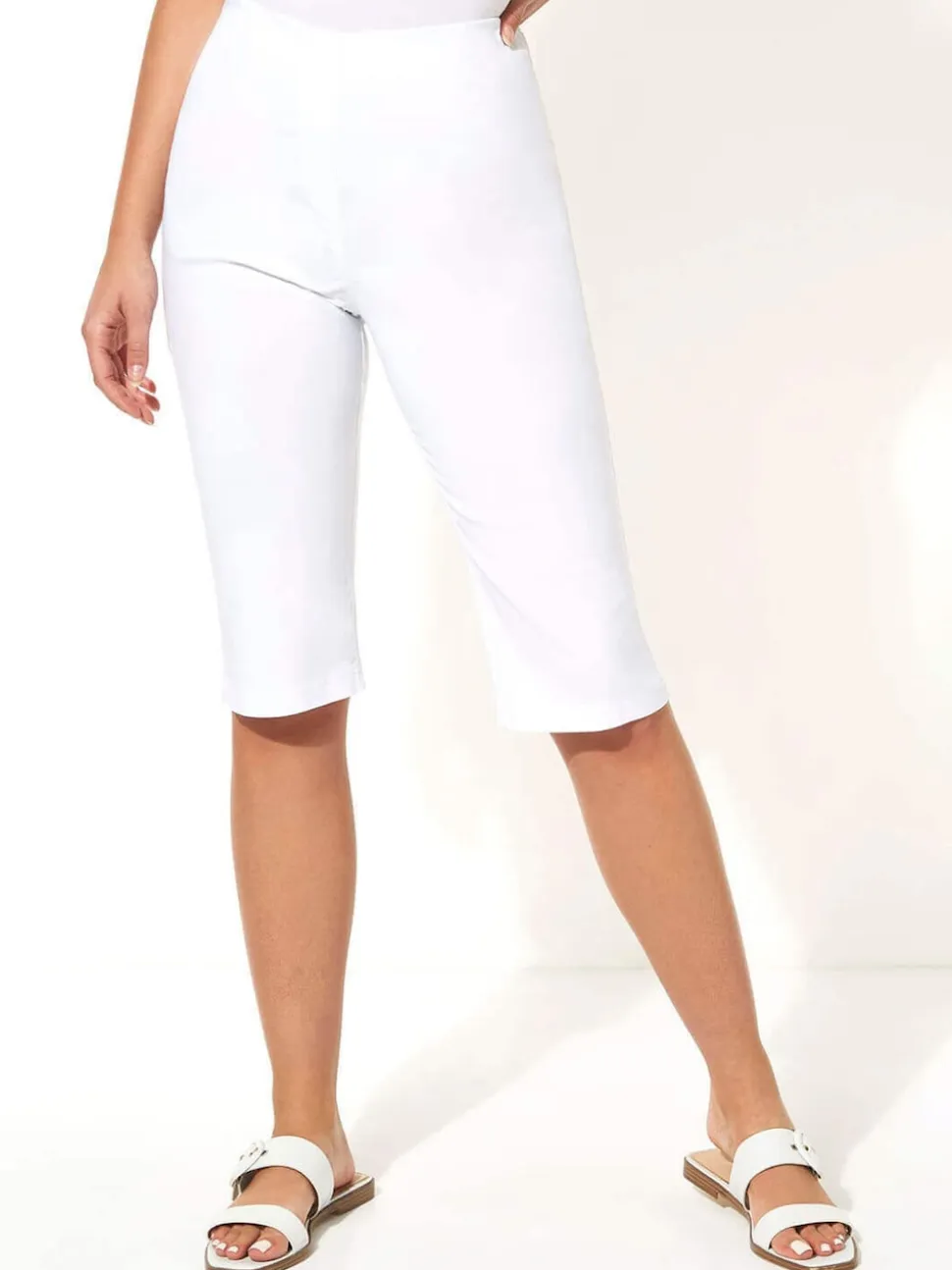 Wit - Roman - Knielange stretchshort