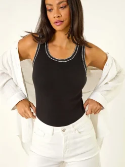 Wit - Roman High Waisted Denim Stretch Shorts