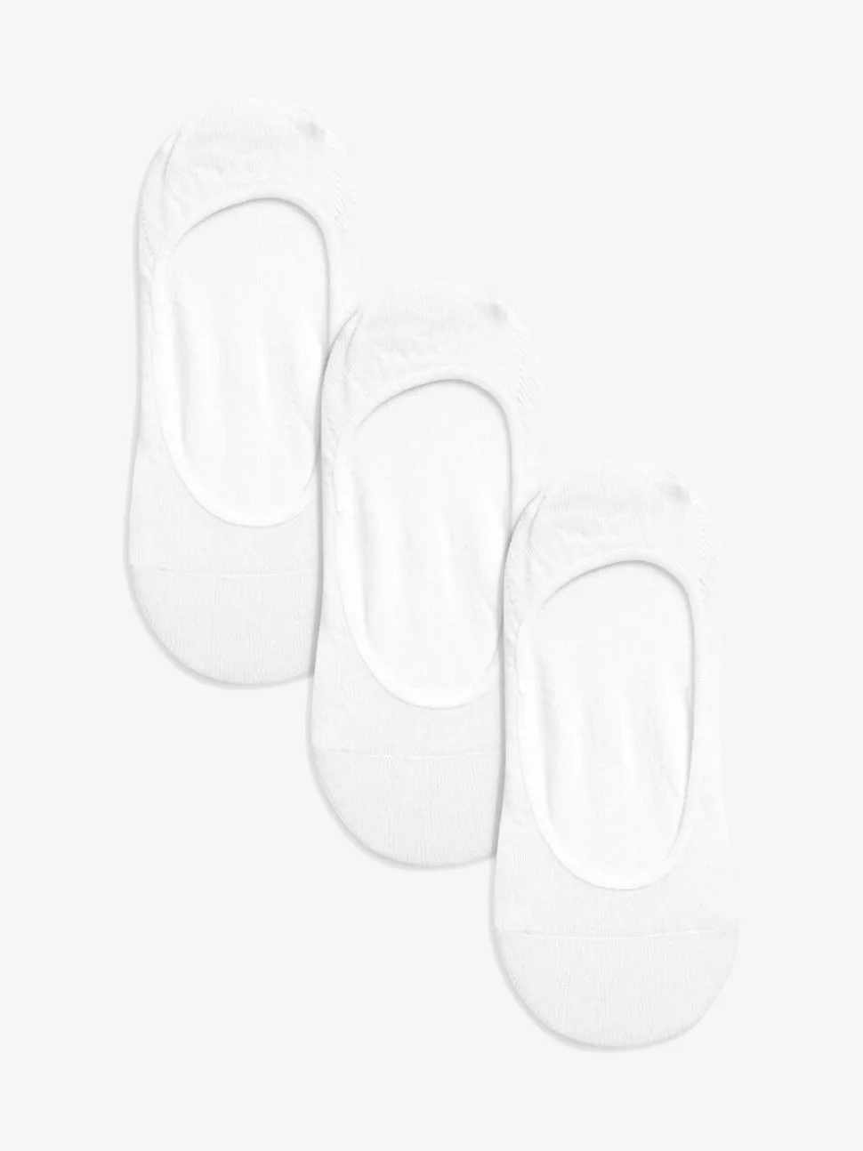 Wit - Set van 3 paar footsies met lage uitsnijding