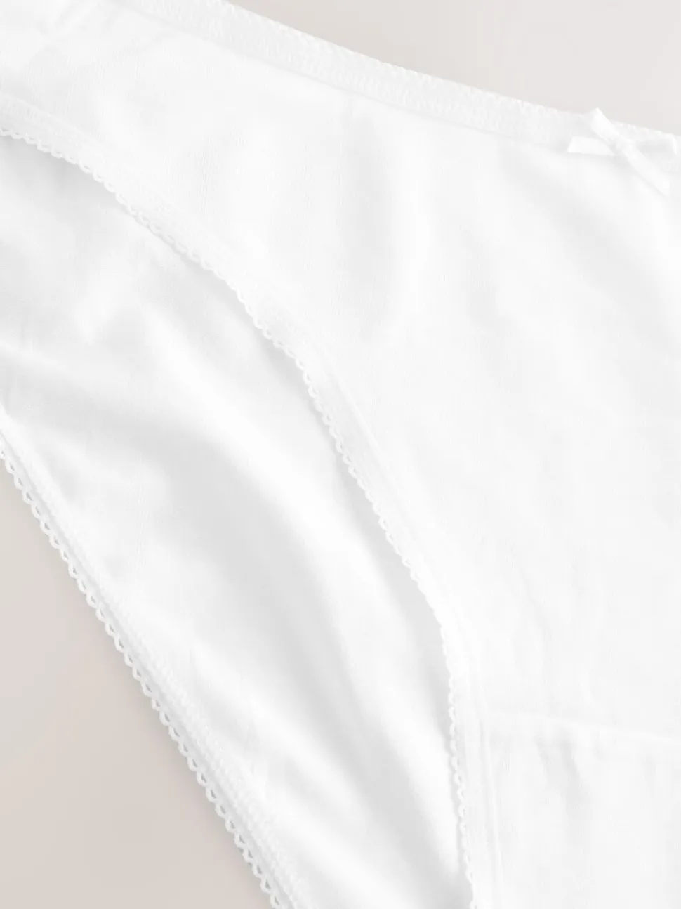 Wit - Set van 5 slips met hoog katoengehalte