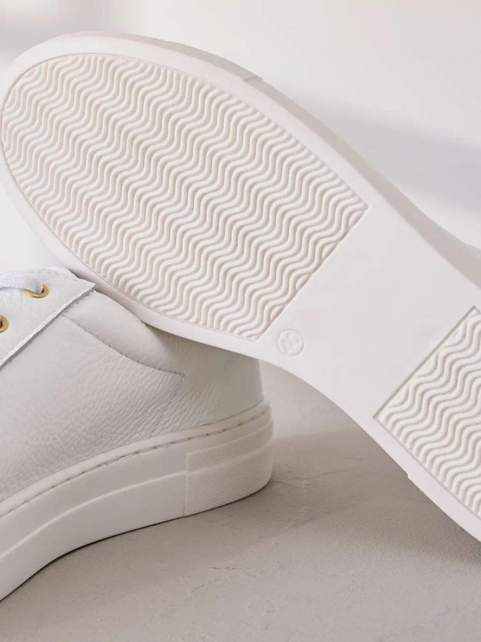 Wit - Signature premium leren schoenen met vetersluiting