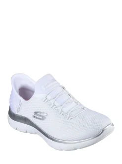 Wit - Skechers dames instappers Summits Dazzling Haze sneakers