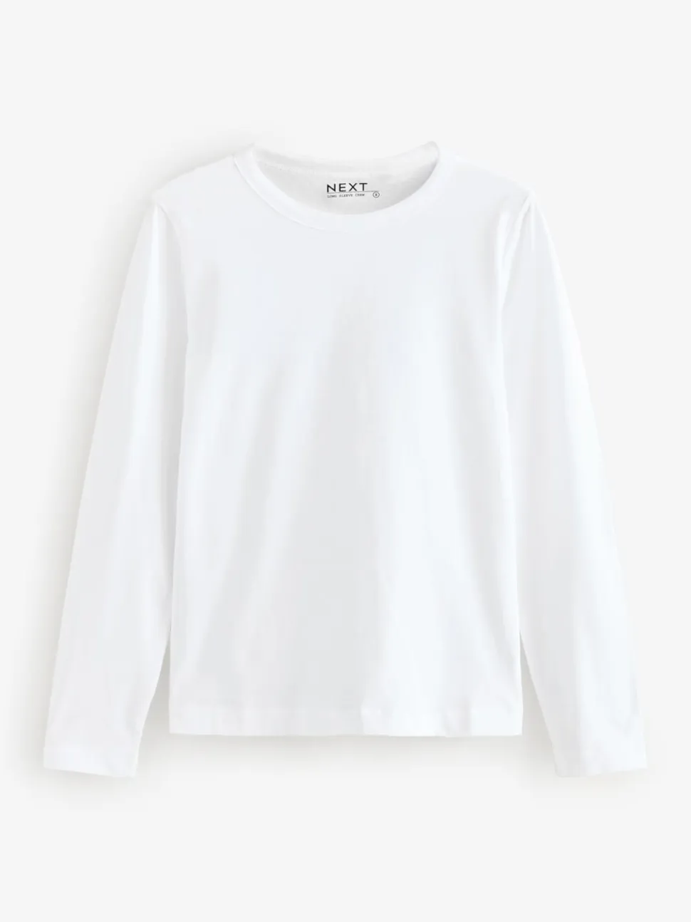 Wit - T-shirt met lange mouwen en ronde hals