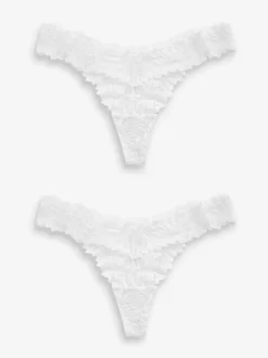 Wit - Ultimate Comfort kanten slip verpakking van 2