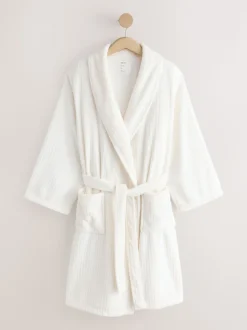 Wit - Waffle Cosy Robe