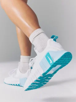 Wit blauwgroen - Nike Free Metcon 6 trainingsschoenen