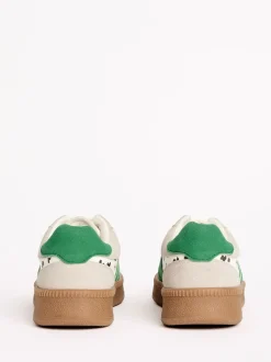Wit met stippen - Friends Like These Lace Up Retro Gumsole Sports Trainers
