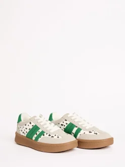 Wit met stippen - Friends Like These Lace Up Retro Gumsole Sports Trainers
