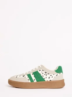 Wit met stippen - Friends Like These Lace Up Retro Gumsole Sports Trainers