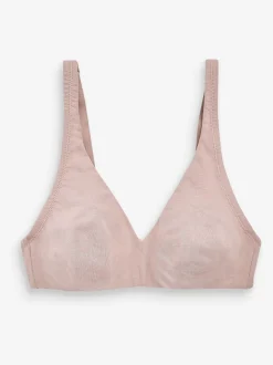 Wit/marineblauw/roze - Katoenmix ultiem comfort beha's verpakking van 3