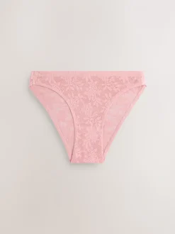 Wit/roze/praline huidskleur - Comfort Bonded Lace Knickers 7 Pack