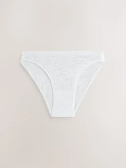 Wit/roze/praline huidskleur - Comfort Bonded Lace Knickers 7 Pack