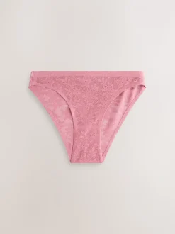 Wit/roze/praline huidskleur - Comfort Bonded Lace Knickers 7 Pack