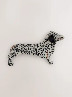 Wit/zwart - Sausage Dog Hair Claw Clip