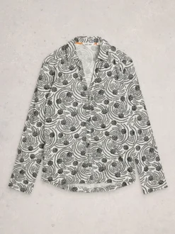 Wit/zwart - White Stuff jersey Annie overhemd