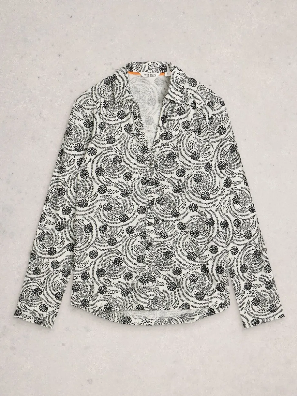 Wit/zwart - White Stuff jersey Annie overhemd