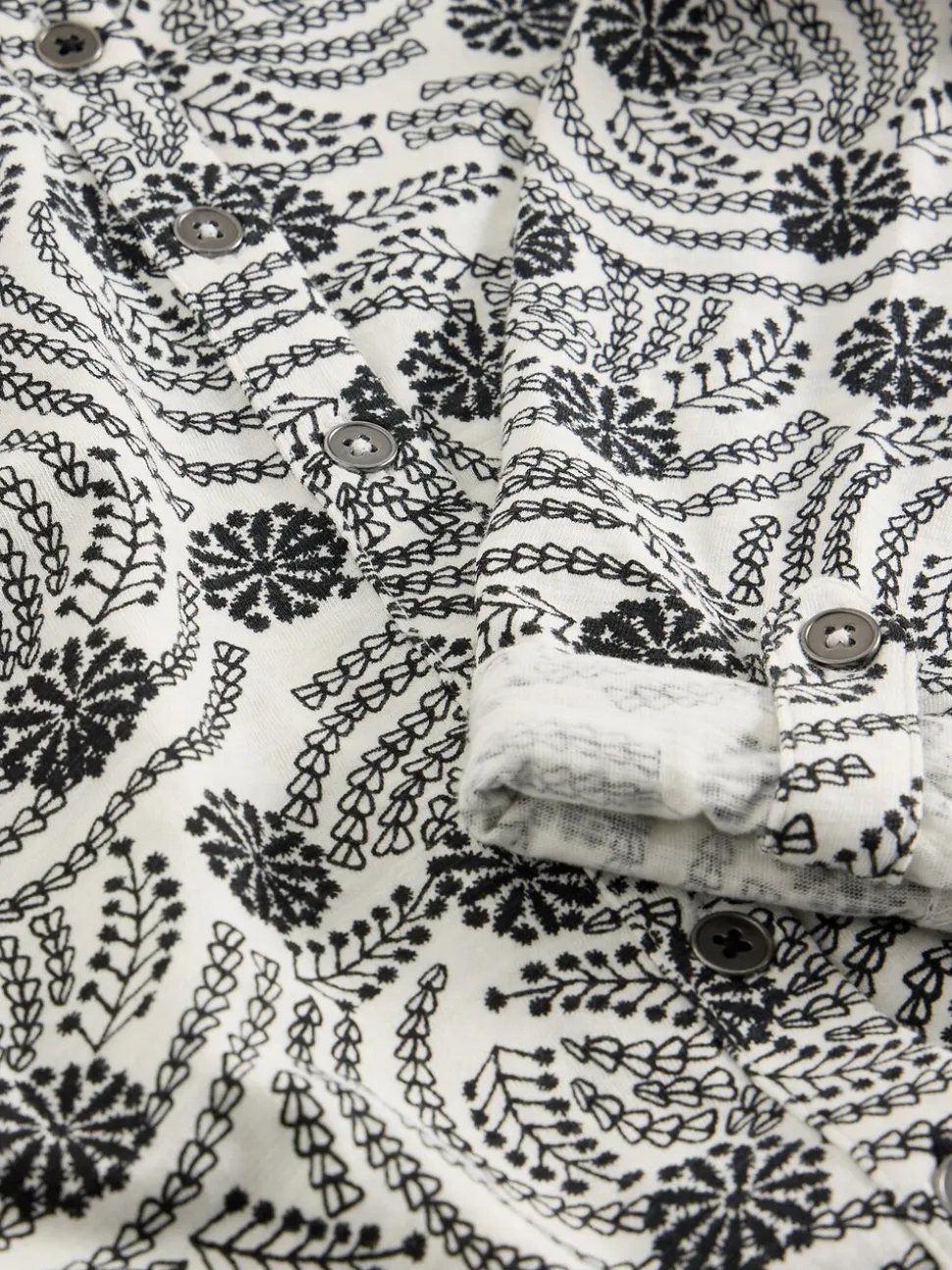 Wit/zwart - White Stuff jersey Annie overhemd