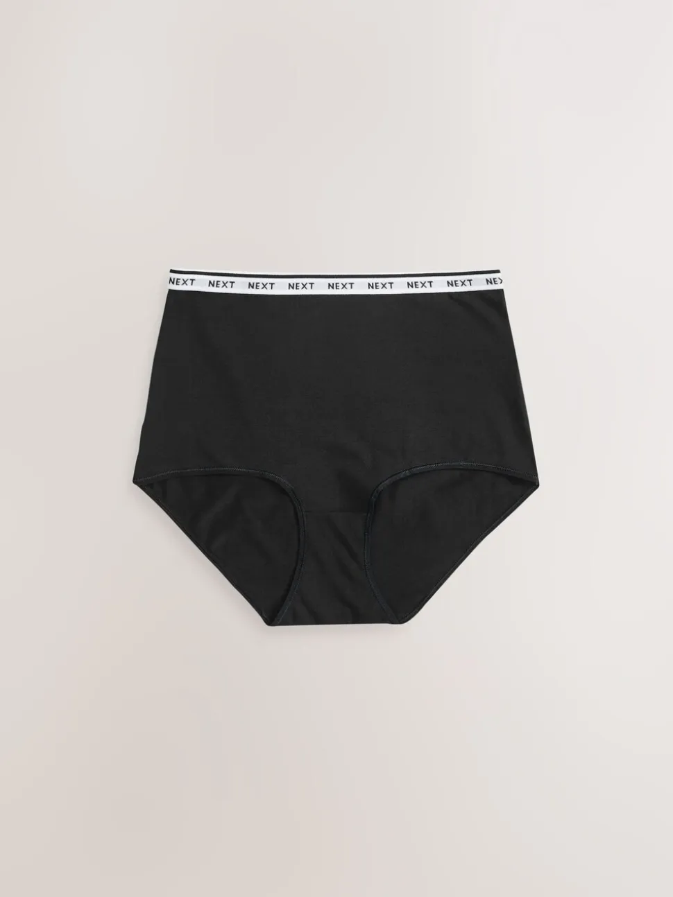 Wit/zwart/grijs - 4 Katoenen slipjes met logotailleband