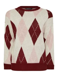 Yours Curve Argyle Jumper