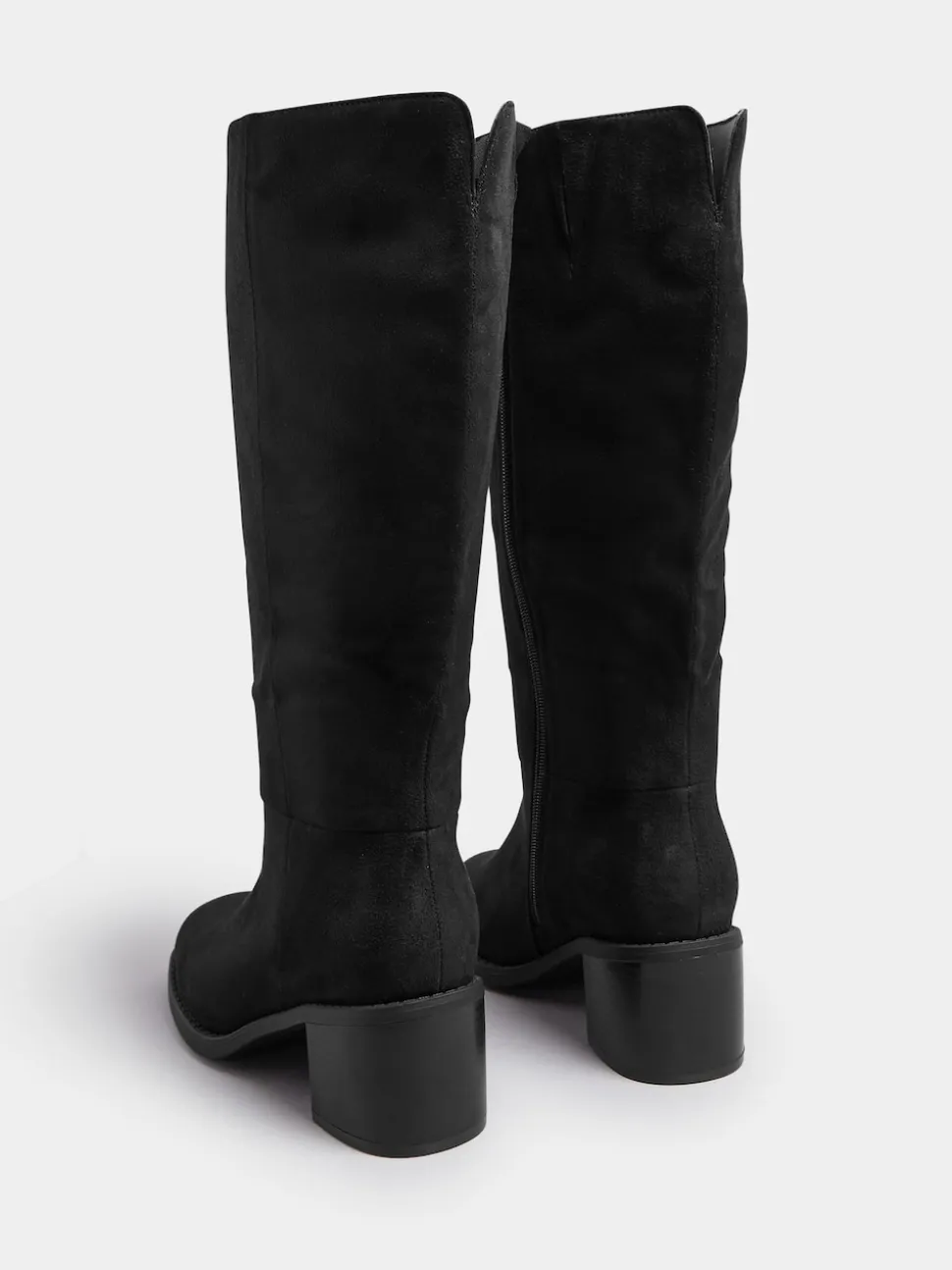 Yours Curve Block Heel Knee High Boots