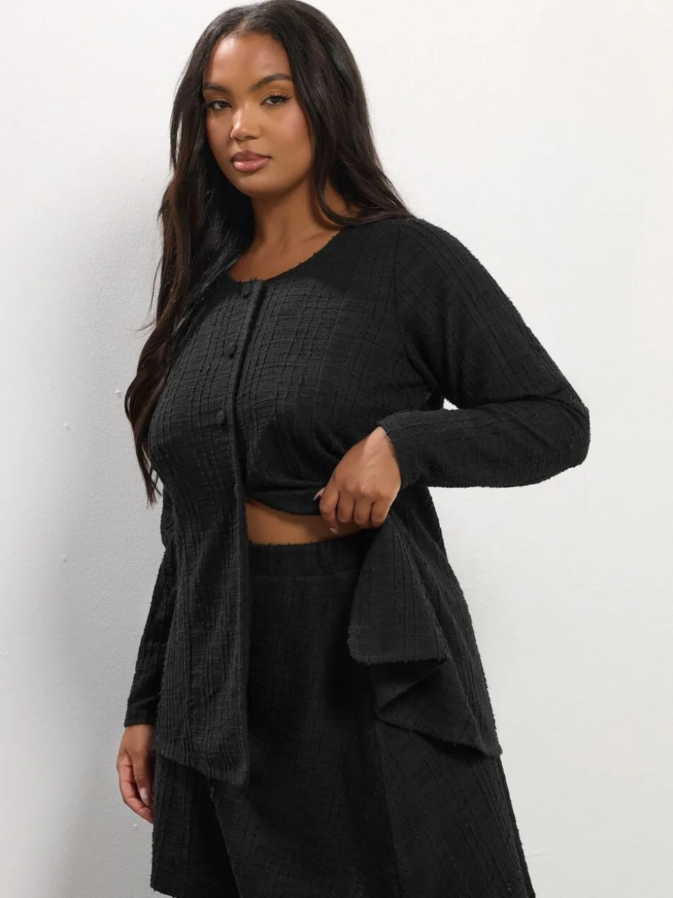 Yours Curve Bouclé mini Rok