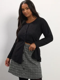 Yours Curve Boucle A Line Button Skirt