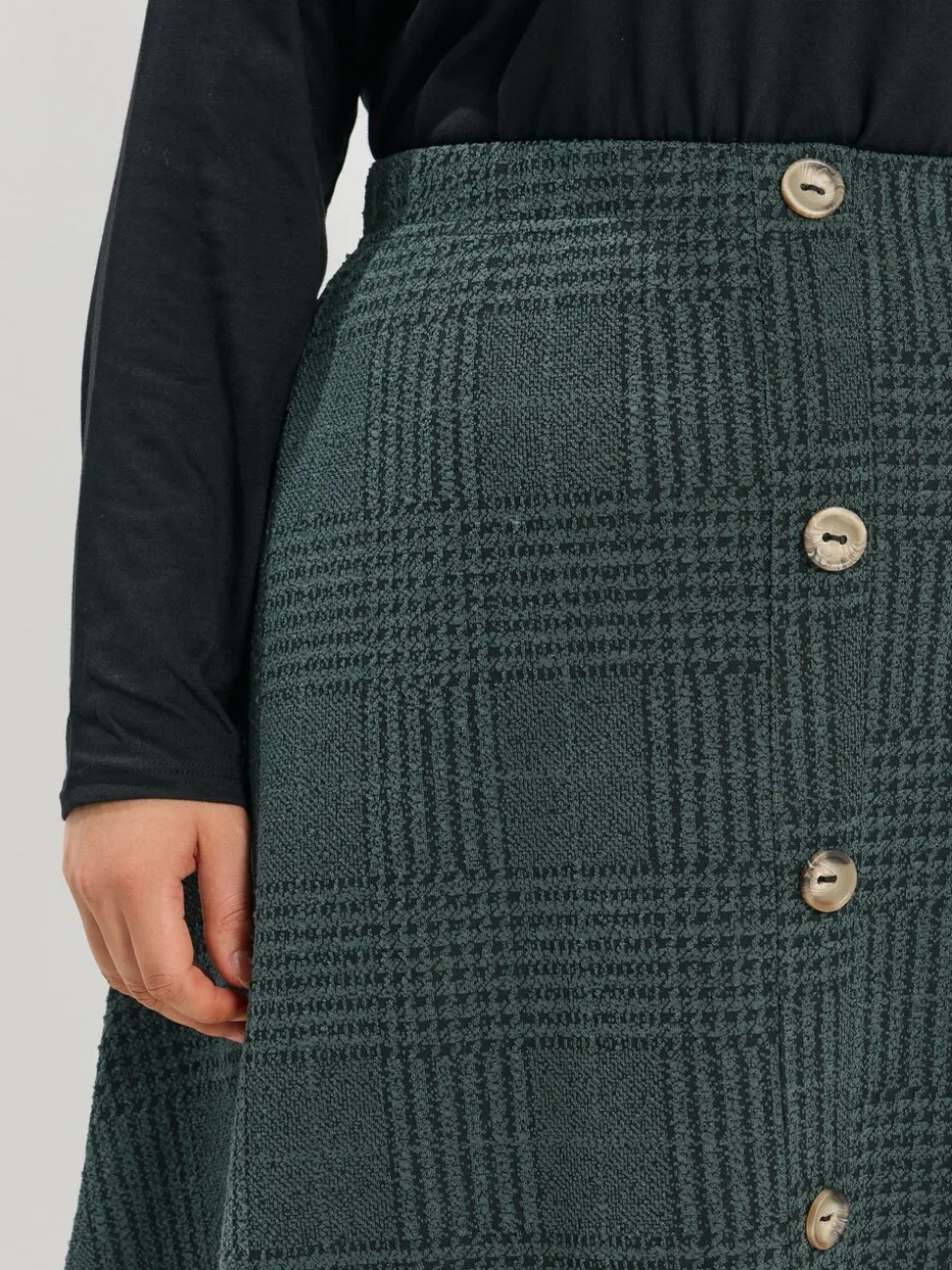 Yours Curve Button Front Skirt
