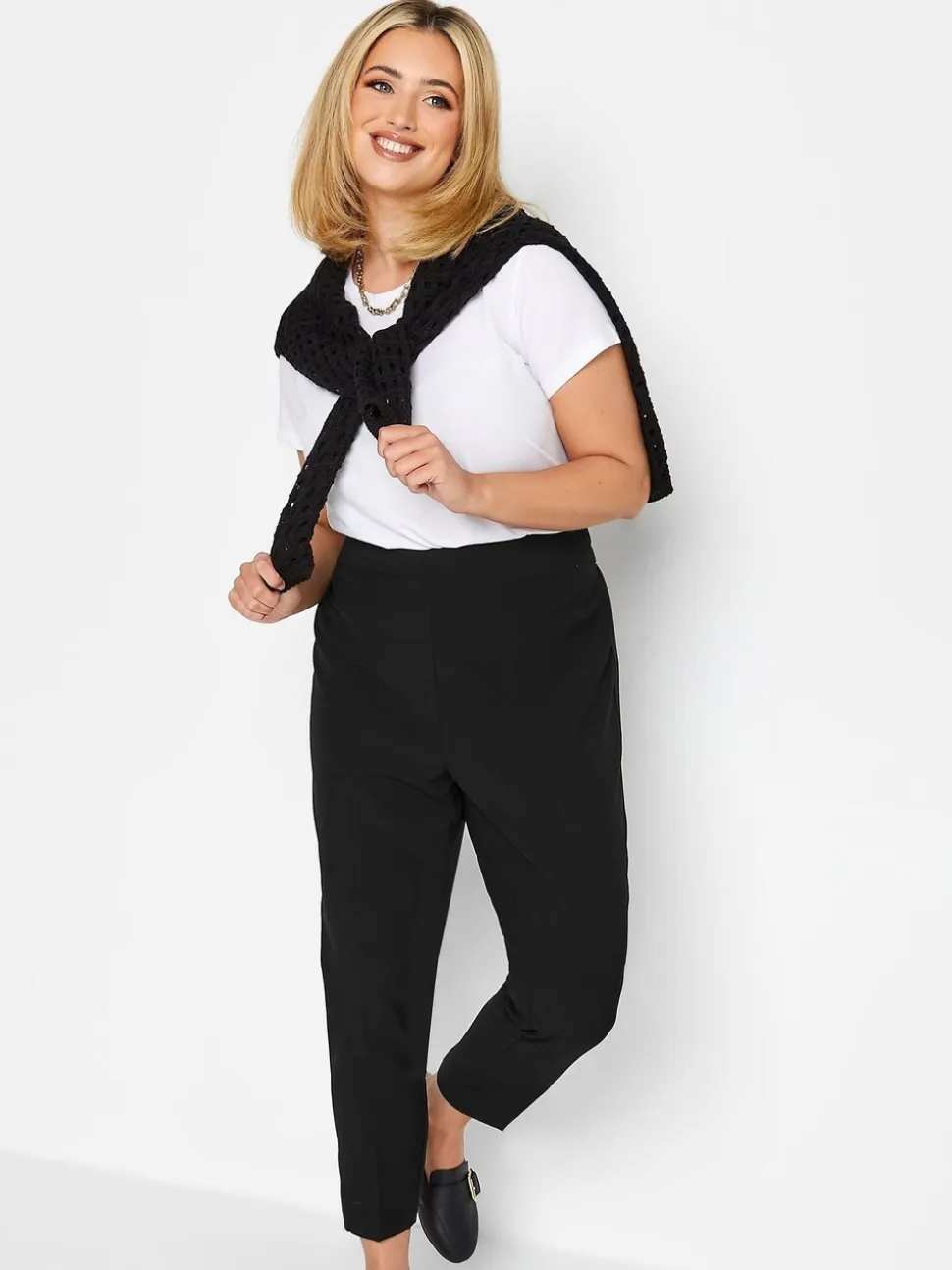 Yours Curve elastische stretchbroek met toelopende pijpen