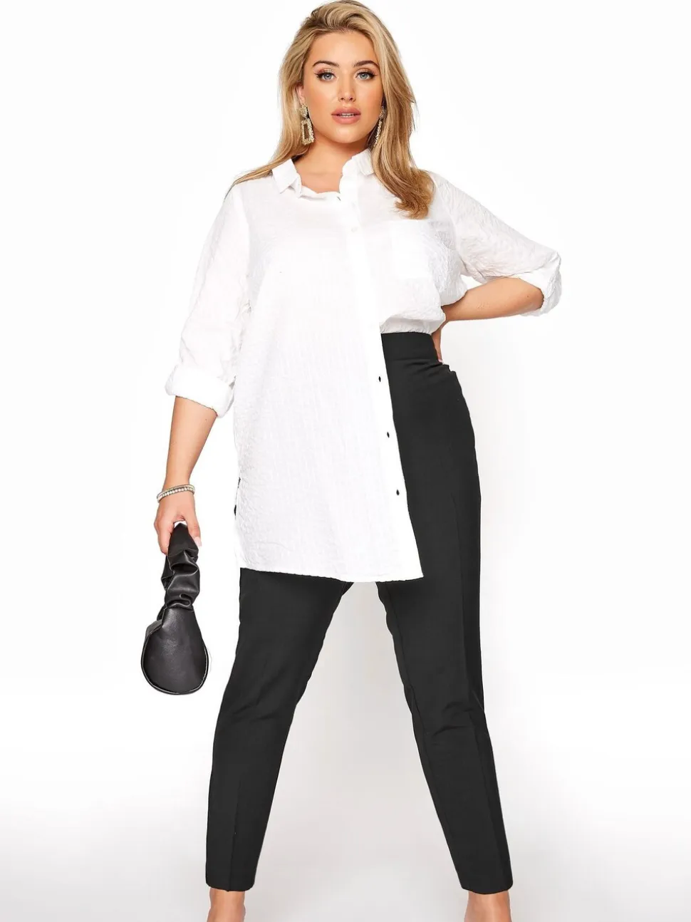 Yours Curve elastische stretchbroek met toelopende pijpen