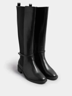 Yours Curve Extra-Wide Fit Elastic Riding Boots