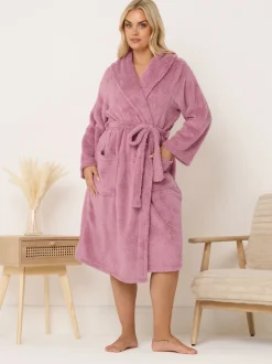 Yours Curve Fluffy Shawl Collar Robe