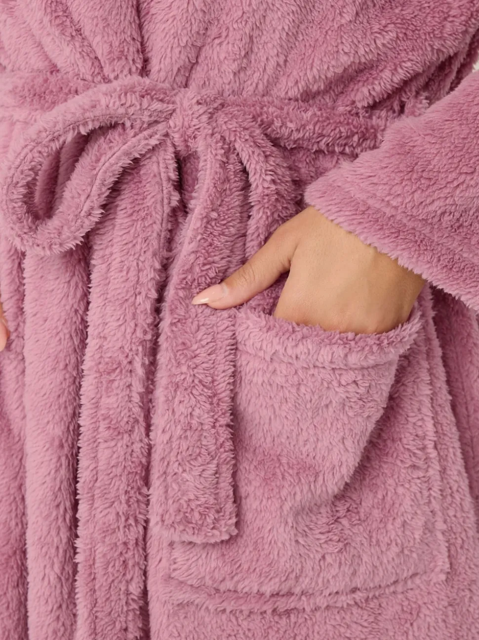 Yours Curve Fluffy Shawl Collar Robe