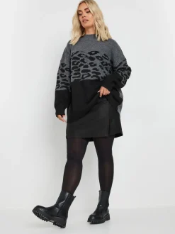 Yours Curve gecoate minirok met split