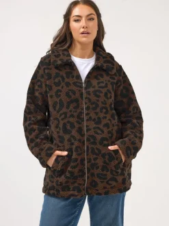 Yours Curve Heavy Borg Zip Thru Fleece