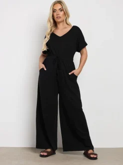 Yours Curve jumpsuit van 100% katoen