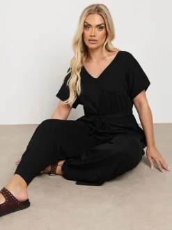 Yours Curve jumpsuit van 100% katoen