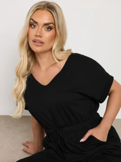 Yours Curve jumpsuit van 100% katoen