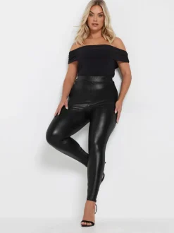 Yours Curve legging met coating en stretch